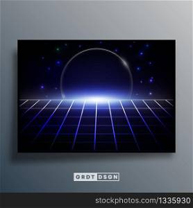 Background template with retro design space for screen wallpaper, flyer, poster, brochure cover, typography or other printing products. Vector illustration.. Background template with retro design space for screen wallpaper, flyer, poster, brochure cover, typography or other printing products. Vector illustration