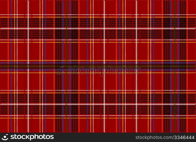 Background / Texture - Illustration of Red Tartan Fabric