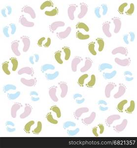 background texture with footprints, vector format