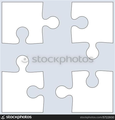 Background Vector Illustration jigsaw puzzle. white on gray