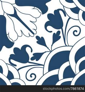 Background vintage flower. Seamless floral pattern. Abstract wallpaper. Texture royal vector. Fabric illustration.