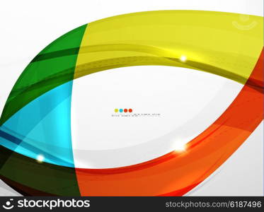 Background wave business corporate template. Background wave business corporate template - color curve stripes and lines in motion concept and with light and shadow effects. Presentation banner and business card message design template