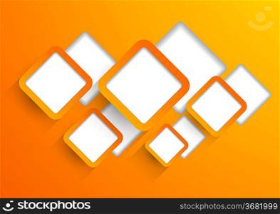 Background wit orange cut out squares