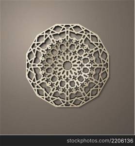 Background with 3d seamless pattern in Islamic style. Background with 3d seamless pattern in Islamic style . , arabic geometric east ornament , persian motif .