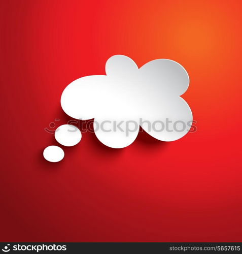Background with a cloud shaped speech bubble design