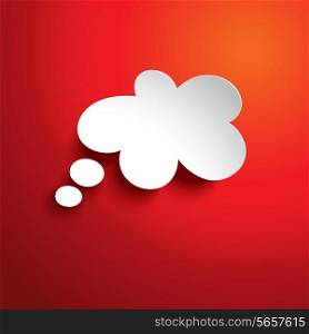 Background with a cloud shaped speech bubble design