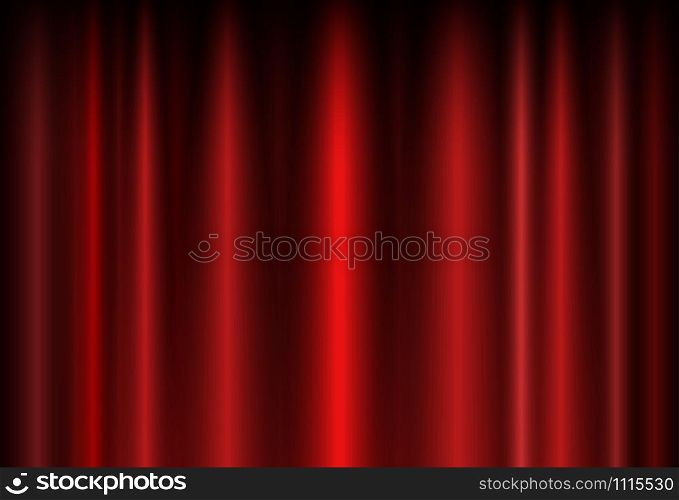Background with a red curtain on the stage for your creativity