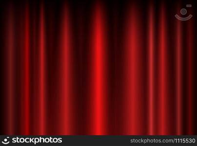 Background with a red curtain on the stage for your creativity