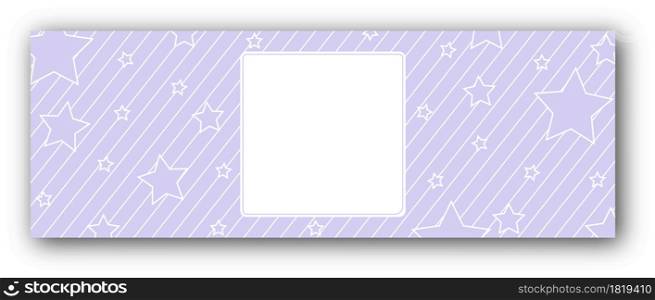 Background with a square frame in the center with place for text, photography or illustration, and bubbles around for congratulations, cards, banners and creative designs. Flat style