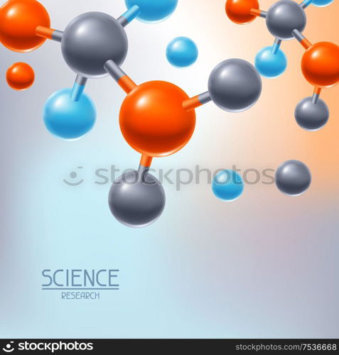 Background with abstract molecules or atoms. Science or medical molecular structure.. Background with abstract molecules or atoms.