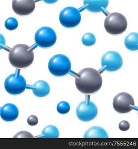 Background with abstract molecules or atoms. Science or medical molecular structure.. Background with abstract molecules or atoms.