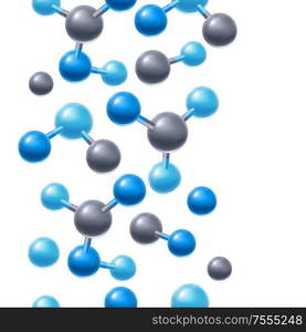 Background with abstract molecules or atoms. Science or medical molecular structure.. Background with abstract molecules or atoms.