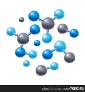 Background with abstract molecules or atoms. Science or medical molecular structure.. Background with abstract molecules or atoms.