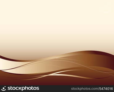 Background with abstract smooth lines, a grid and waves