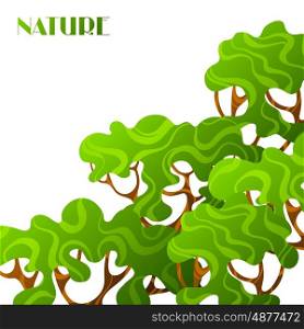 Background with abstract stylized trees. Natural illustration. Background with abstract stylized trees. Natural illustration.