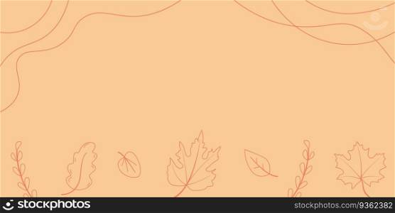 Background with autumn elements, leaves and lines. Minimalistic style. Vector illustration. Background with autumn elements, leaves and lines. Minimalistic style