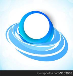 Background with blue circles. Abstract bright illustration