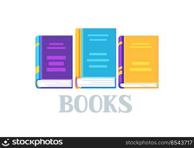 Background with books.. Background with books. Education or bookstore illustration in flat design style.