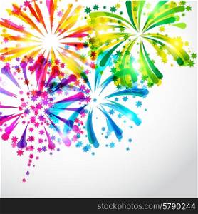 Background with bright colorful fireworks and salute.. Background with bright colorful fireworks and salute