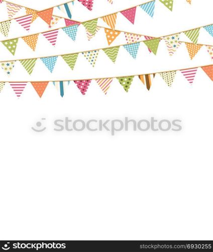 Background with Bunting. Background with bunting flags and place for your text, vector eps10 illustration