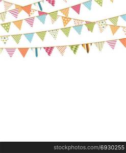 Background with Bunting. Background with bunting flags and place for your text, vector eps10 illustration