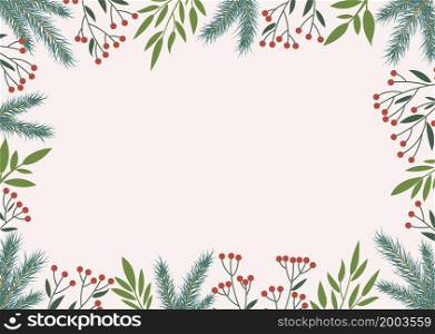 Background with Christmas decorations, vector illustration