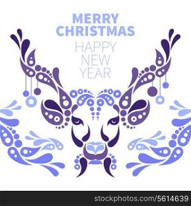 Background with Christmas deer