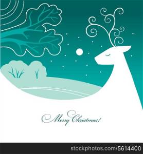 Background with Christmas reindeer