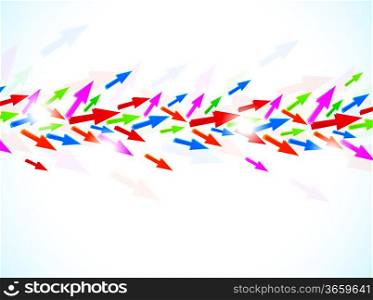 Background with colorful arrows. Abstract illustration