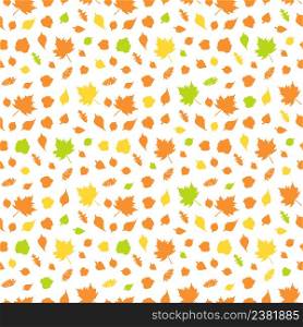 Background with colorful autumn leaves. Beautiful seamless background . Seamless pattern with leafs