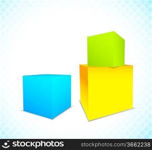 Background with colorful cubes. Abstract bright background