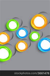 Background with colorful cut out circles