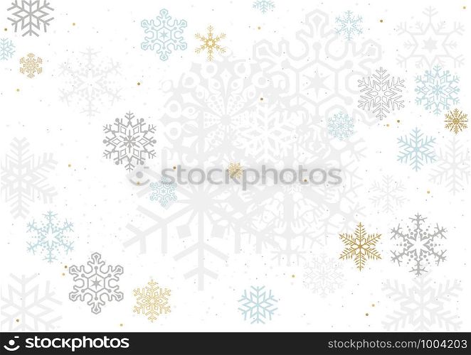 Background with Colorful Pastel Snowflakes