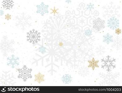 Background with Colorful Pastel Snowflakes