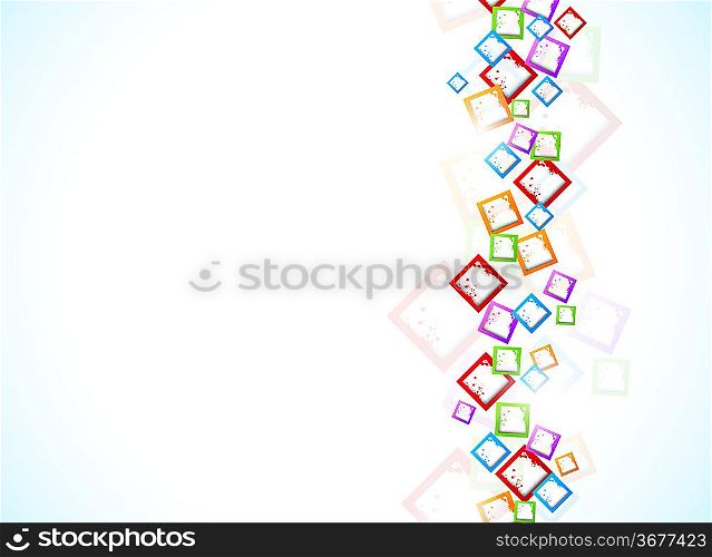 Background with colorful squares. Abstract illustration