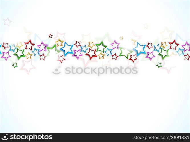 Background with colorful stars. Abstract illustration