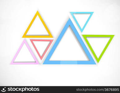 Background with colorful triangles. Abstract bright illustration