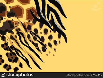 Background with decorative animal print. African savannah fauna trendy stylized ornament, fur texture.. Background with decorative animal print. African savannah fauna stylized ornament, fur texture.