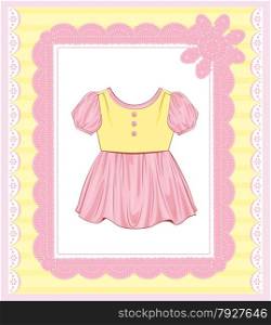 background with dress for baby girl