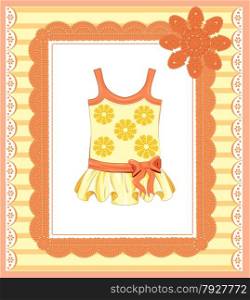 background with dress for baby girl