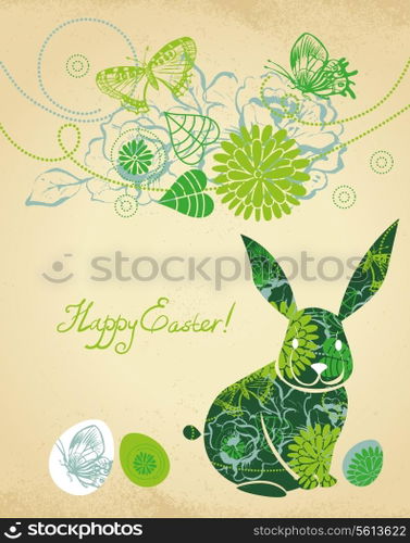 Background with Easter Rabbit