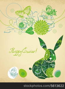 Background with Easter Rabbit