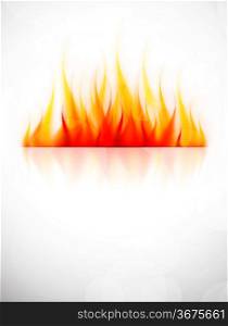 Background with fire flame. Abstract hot illustration