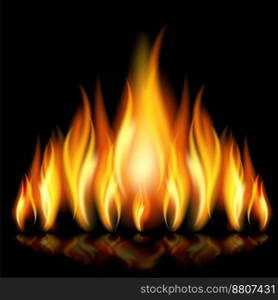 Background with flames vector image