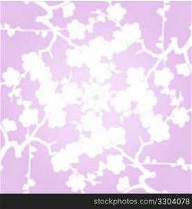 background with flowers on soft pink
