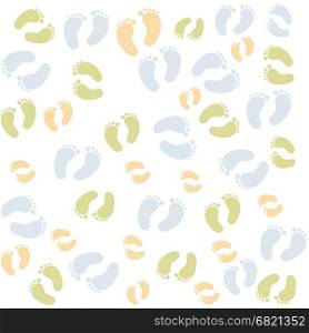 background with footprints, vector format