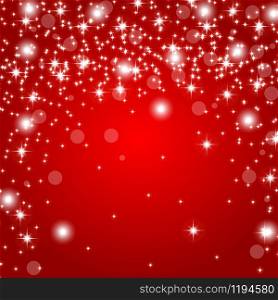 background with glitter, Vector illustration, Festive design. Red background with glitter