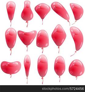 Background with glossy colored balloons. Vector illustration.