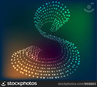 Background with glowing dots. Neon light. Background with glowing dots. Neon