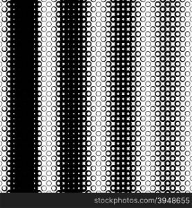 Background with gradient of monochrome circles grid